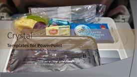  Presentation with economy - Slide deck with munich-germany-circa-january-2020 background and a coral colored foreground