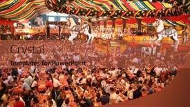  Presentation with oktoberfest - Presentation enhanced with munich-germany-october-16-beer background and a red colored foreground