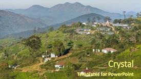  Presentation with tea plantation - Colorful slides enhanced with munnar tea plantations kerala india backdrop and a tawny brown colored foreground