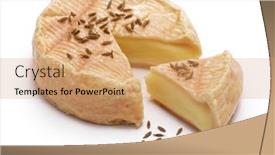  Presentation with cheese - Presentation enhanced with munster-washed-rind-cheese background and a coral colored foreground