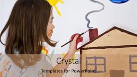  Presentation with painting - Audience pleasing presentation consisting of mural - girl painting on wall backdrop and a coral colored foreground