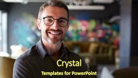  Presentation with lounge - Cool new slide deck with mural - middle aged white male creative backdrop and a wine colored foreground