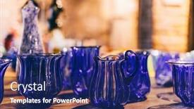  Presentation with italy art - Presentation theme consisting of murano-glass-handmade-glassware background and a navy blue colored foreground