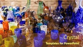  Presentation with italy art - Theme consisting of murano-glass-handmade-glassware background and a tawny brown colored foreground