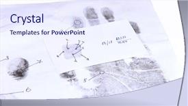  Presentation with fingerprints - Audience pleasing slide deck consisting of object detection - fingerprints close-up isolated on white backdrop and a sky blue colored foreground