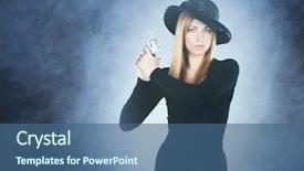  Presentation with sexy - Colorful PPT theme enhanced with murder mystery - beautiful and sexy female killer backdrop and a ocean colored foreground