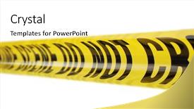  Presentation with murder - Slides having murder mystery - police tape background and a white colored foreground