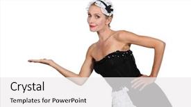  Presentation with fancy dress - Cool new slide set with murder mystery - woman in french maid fancy backdrop and a white colored foreground