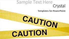  Presentation with caution tape yellow - Slides featuring murder mystery - yellow caution tape background and a white colored foreground