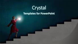  Presentation with lantern - Beautiful slide deck featuring murder mystery - young blond woman in red backdrop and a navy blue colored foreground