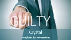  Presentation with trial - Slide deck consisting of murder trial criminal law court - man wearing a suit pointing background and a ocean colored foreground