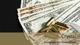  Presentation with gun three bullet holes - Slide set consisting of murder usa - 9mm gun bullets and american background and a coral colored foreground