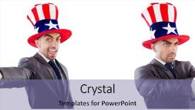  Presentation with american slavery - Presentation theme enhanced with murder usa - man with american hat background and a  colored foreground