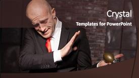  Presentation with murderer - PPT theme consisting of murderer afraid of a grenade background and a  colored foreground