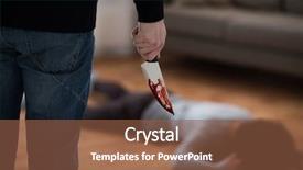  Presentation with murder blood - Amazing theme having murderer with knife in blood backdrop and a tawny brown colored foreground