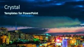  Presentation with russia city - Beautiful slides featuring murmansk-russia-january-5-2020 backdrop and a navy blue colored foreground