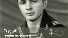  Presentation with submarine - Presentation theme with murmansk-ussr-circa-1980 background and a dark gray colored foreground