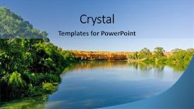  Presentation with outback australia - Slides with murray river in south australia background and a light blue colored foreground