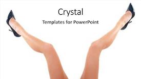  Presentation with muscle - Presentation theme having woman's open leg background and a white colored foreground