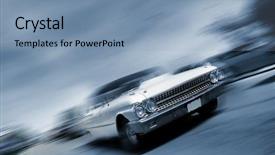  Presentation with muscle - PPT layouts with muscle car cruise background and a seafoam green colored foreground