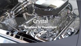  Presentation with car engine - Colorful presentation enhanced with muscle car engine backdrop and a gray colored foreground