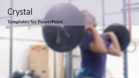  Presentation with lifestyle - Slides having muscle excercise - excercising fitness lifestyle blurred background background and a  colored foreground