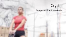  Presentation with lifestyle - Amazing PPT layouts having muscle excercise - excercising fitness lifestyle blurred background backdrop and a  colored foreground