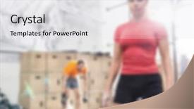  Presentation with muscle - PPT layouts with muscle excercise - excercising fitness lifestyle blurred background background and a  colored foreground