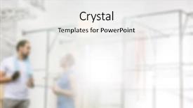  Presentation with lifestyle - Cool new presentation theme with muscle excercise - excercising fitness lifestyle blurred background backdrop and a  colored foreground