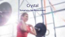  Presentation with lifestyle - Slides having muscle excercise - excercising fitness lifestyle blurred background background and a  colored foreground