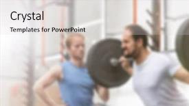  Presentation with lifestyle - Theme with muscle excercise - excercising fitness lifestyle blurred background background and a  colored foreground