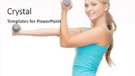  Presentation with muscle - Theme with muscle excercise - sport excercising and healthcare concept background and a  colored foreground