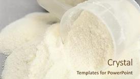  Presentation with mass - Cool new slides with muscle mass - protein powder and measuring scoop backdrop and a cream colored foreground