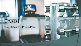  Presentation with mass - Audience pleasing presentation consisting of muscle mass - stand with a dumbbell backdrop and a light blue colored foreground