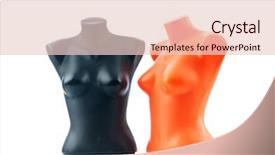  Presentation with frames isolated on white brown - Slide deck enhanced with muscle physiology - clothing mannequins isolated on white background and a lemonade colored foreground