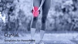  Presentation with sports injury - Beautiful presentation featuring muscle sports injury of female backdrop and a light blue colored foreground