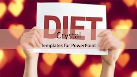  Presentation with muscle - Cool new PPT theme with muscle templates - diet card with heart bokeh backdrop and a  colored foreground