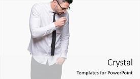  Presentation with healthcare - Slide deck having muscle tissue - young handsome business man wearing background and a white colored foreground