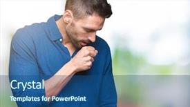  Presentation with tissue - PPT layouts having muscle tissue - young handsome man over isolated background and a  colored foreground