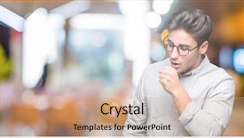  Presentation with glasses - Presentation design consisting of muscle tissue - young handsome man wearing glasses background and a  colored foreground