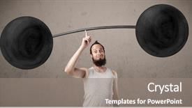  Presentation with lifting weights - PPT theme featuring wedding - i do written on wooden background and a dark gray colored foreground