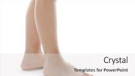  Presentation with feet - Colorful PPT theme enhanced with foot muscles - child's feet backdrop and a white colored foreground