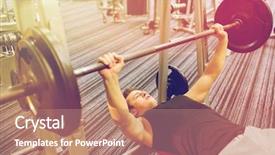  Presentation with bodybuilding - Presentation theme having  background and a  colored foreground