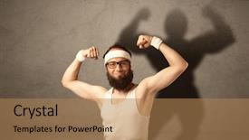  Presentation with funny - Presentation design with  background and a  colored foreground