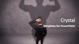  Presentation with reflecting - Presentation theme having  background and a  colored foreground