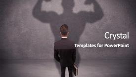  Presentation with reflecting - Amazing presentation design having  backdrop and a  colored foreground