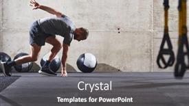  Presentation with air - Slide deck having muscular-man-captured-in-air background and a gray colored foreground