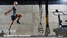  Presentation with air - PPT layouts with muscular-man-captured-in-air background and a  colored foreground