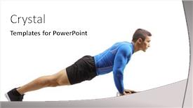 Presentation with step - Amazing slide deck having muscular-man-exercising-push-ups backdrop and a white colored foreground