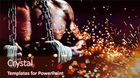  Presentation with sparkle - Audience pleasing PPT layouts consisting of man holding chain against firework backdrop and a wine colored foreground